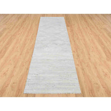 Load image into Gallery viewer, 2&#39;6&quot;x9&#39;9&quot; Gray Modern Hand Knotted Hand Spun Undyed Natural Wool Runner Oriental Rug FWR384840