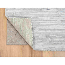 Load image into Gallery viewer, 2&#39;6&quot;x9&#39;9&quot; Gray Modern Hand Knotted Hand Spun Undyed Natural Wool Runner Oriental Rug FWR384840