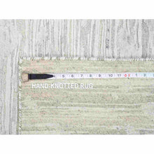 Load image into Gallery viewer, 2&#39;6&quot;x9&#39;9&quot; Gray Modern Hand Knotted Hand Spun Undyed Natural Wool Runner Oriental Rug FWR384840