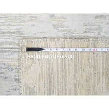 Load image into Gallery viewer, 2&#39;7&quot;x8&#39;3&quot; Gray Hand Spun Undyed Natural Wool Modern Hand Knotted Runner Oriental Rug FWR384888
