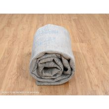 Load image into Gallery viewer, 9&#39;1&quot;x12&#39;1&quot; Gray, Modern Abstract Design Soft Pile, Denser Weave Wool And Silk Hand Knotted, Oriental Rug FWR385068