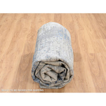 Load image into Gallery viewer, 7&#39;10&quot;x10&#39; Gray, Denser Weave Wool And Silk Hand Knotted, Modern Abstract Design Soft Pile, Oriental Rug FWR385104