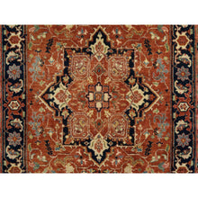 Load image into Gallery viewer, 2&#39;7&quot;x16&#39;3&quot; Terracotta Red, Antiqued Fine Heriz Re-Creation Densely Woven, Natural Dyes Soft Wool Hand Knotted, XL Runner Oriental Rug FWR385188