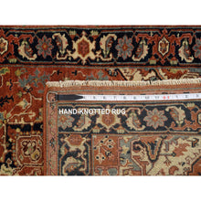 Load image into Gallery viewer, 2&#39;7&quot;x16&#39;3&quot; Terracotta Red, Antiqued Fine Heriz Re-Creation Densely Woven, Natural Dyes Soft Wool Hand Knotted, XL Runner Oriental Rug FWR385188