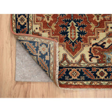 Load image into Gallery viewer, 2&#39;6&quot;x12&#39;2&quot; Terracotta Red, Antiqued Fine Heriz Re-creation Densely Woven, Natural Dyes Hand Spun Wool Hand Knotted, Runner Oriental Rug FWR385230