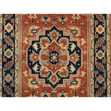 Load image into Gallery viewer, 2&#39;6&quot;x12&#39;2&quot; Terracotta Red, Antiqued Fine Heriz Re-creation Densely Woven, Natural Dyes Hand Spun Wool Hand Knotted, Runner Oriental Rug FWR385230