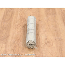 Load image into Gallery viewer, 2&#39;x3&#39;1&quot; Ivory Hand Spun Undyed Natural Wool Modern Design Hand Knotted Mat Oriental Rug FWR385434