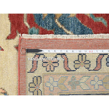 Load image into Gallery viewer, 11&#39;9&quot;x17&#39;10&quot; Navy Blue, Pliable Wool Hand Knotted, Heriz Revival With Medallion Design, Oversized Oriental Rug FWR385464