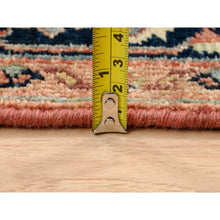 Load image into Gallery viewer, 2&#39;7&quot;x12&#39; Terracotta Red, Pure Wool Hand Knotted Antiqued Fine Heriz Re-creation, Dense Weave Natural Dyes, Runner Oriental Rug FWR385500