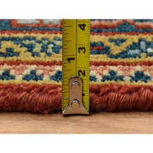 Load image into Gallery viewer, 4&#39;x10&#39; Brick Red, Extra Soft Wool Hand Knotted, Persian Viss Design, Wide Runner Oriental Rug FWR385536