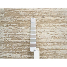 Load image into Gallery viewer, 10&#39;x10&#39; Beige, Hand Loomed Pure Wool Modern Fine Jacquard Tone On Tone, Round Oriental Rug FWR385848