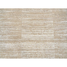 Load image into Gallery viewer, 10&#39;x10&#39; Beige, Hand Loomed Pure Wool Modern Fine Jacquard Tone On Tone, Round Oriental Rug FWR385848