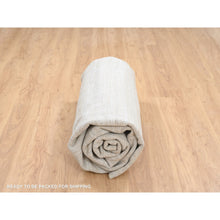 Load image into Gallery viewer, 10&#39;x10&#39; Beige, Hand Loomed Pure Wool Modern Fine Jacquard Tone On Tone, Round Oriental Rug FWR385848