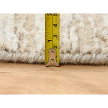 Load image into Gallery viewer, 10&#39;x10&#39; Beige, Hand Loomed Pure Wool Modern Fine Jacquard Tone On Tone, Round Oriental Rug FWR385848