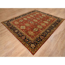 Load image into Gallery viewer, 8&#39;2&quot;x10&#39; Red-Black Karajeh Design, Organic Wool Hand-Knotted,, Oriental Rug FWR385986