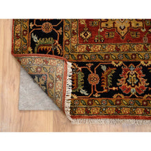 Load image into Gallery viewer, 8&#39;2&quot;x10&#39; Red-black Karajeh Design, Organic Wool Hand-knotted,, Oriental Rug FWR385986