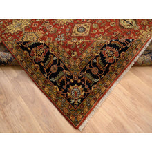 Load image into Gallery viewer, 8&#39;2&quot;x10&#39; Red-Black Karajeh Design, Organic Wool Hand-Knotted,, Oriental Rug FWR385986