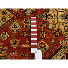 Load image into Gallery viewer, 8&#39;2&quot;x10&#39; Red-Black Karajeh Design, Organic Wool Hand-Knotted,, Oriental Rug FWR385986