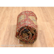 Load image into Gallery viewer, 8&#39;2&quot;x10&#39; Red-Black Karajeh Design, Organic Wool Hand-Knotted,, Oriental Rug FWR385986