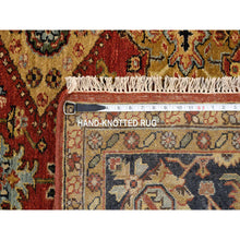Load image into Gallery viewer, 8&#39;2&quot;x10&#39; Red-Black Karajeh Design, Organic Wool Hand-Knotted,, Oriental Rug FWR385986