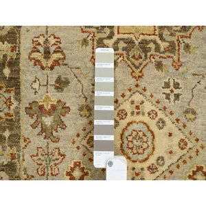 2'8x19'10" Light Gray Karajeh Design with Tribal Medallions Hand Knotted Pure Wool Oriental Runner Rug FWR386274