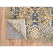 Load image into Gallery viewer, 2&#39;6&quot;x10&#39; Gold Brown, Silk With Textured Wool Hand Knotted, Transitional Sarouk, Runner Oriental Rug FWR386442