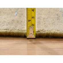 Load image into Gallery viewer, 11&#39;10&quot;x11&#39;10&quot; Gold Brown, Hand Knotted Transitional Sarouk, Silk With Textured Wool, Round Oriental Rug FWR386628