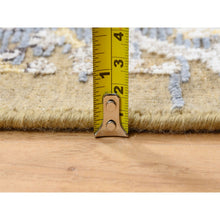 Load image into Gallery viewer, 2&#39;6&quot;x12&#39;1&quot; Gold Brown, Transitional Sarouk, Silk With Textured Wool Hand Knotted, Runner Oriental Rug FWR386682