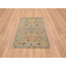 Load image into Gallery viewer, 4&#39;1&quot;x6&#39;2&quot; Almond Brown, Hand Knotted Cypress Tree Design, Silk With Textured Wool, Oriental Rug FWR386724