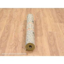 Load image into Gallery viewer, 4&#39;1&quot;x6&#39;2&quot; Almond Brown, Hand Knotted Cypress Tree Design, Silk With Textured Wool, Oriental Rug FWR386724