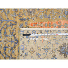 Load image into Gallery viewer, 4&#39;1&quot;x6&#39;2&quot; Almond Brown, Hand Knotted Cypress Tree Design, Silk With Textured Wool, Oriental Rug FWR386724