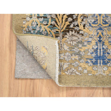 Load image into Gallery viewer, 3&#39;2&quot;x5&#39; Gold Brown, Transitional Sarouk, Silk With Textured Wool Hand Knotted, Oriental Rug FWR386754