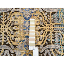 Load image into Gallery viewer, 3&#39;2&quot;x5&#39; Gold Brown, Transitional Sarouk, Silk With Textured Wool Hand Knotted, Oriental Rug FWR386754