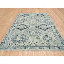Load image into Gallery viewer, 8&#39;x10&#39; Silver Gray, Hand Knotted Anatolian Design, Supple Collection Thick And Plush Pure Wool, Oriental Rug FWR387054
