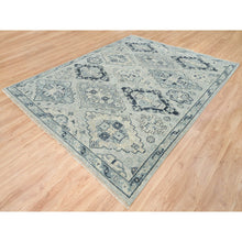 Load image into Gallery viewer, 8&#39;x10&#39; Silver Gray, Hand Knotted Anatolian Design, Supple Collection Thick And Plush Pure Wool, Oriental Rug FWR387054