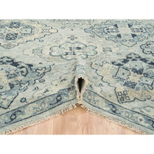 Load image into Gallery viewer, 8&#39;x10&#39; Silver Gray, Hand Knotted Anatolian Design, Supple Collection Thick And Plush Pure Wool, Oriental Rug FWR387054