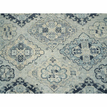 Load image into Gallery viewer, 8&#39;x10&#39; Silver Gray, Hand Knotted Anatolian Design, Supple Collection Thick And Plush Pure Wool, Oriental Rug FWR387054