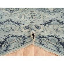 Load image into Gallery viewer, 8&#39;10&quot;x12&#39; Silver Gray, Thick And Plush Extra Soft Wool Hand Knotted, Anatolian Design Supple Collection, Oriental Rug FWR387078