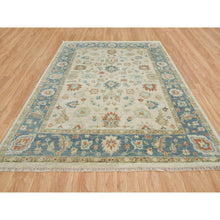 Load image into Gallery viewer, 8&#39;1&quot;x10&#39; Light Cream, Oushak With All Over Floral Design Supple Collection, Thick And Plush Pure Wool Hand Knotted, Oriental Rug FWR387084