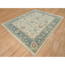 Load image into Gallery viewer, 8&#39;1&quot;x10&#39; Light Cream, Oushak With All Over Floral Design Supple Collection, Thick And Plush Pure Wool Hand Knotted, Oriental Rug FWR387084