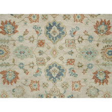 Load image into Gallery viewer, 8&#39;1&quot;x10&#39; Light Cream, Oushak With All Over Floral Design Supple Collection, Thick And Plush Pure Wool Hand Knotted, Oriental Rug FWR387084