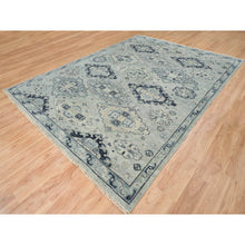 Load image into Gallery viewer, 8&#39;10&quot;x11&#39;10&quot; Silver Gray, Pure Wool Hand Knotted, Anatolian Design Supple Collection Thick And Plush, Oriental Rug FWR387120