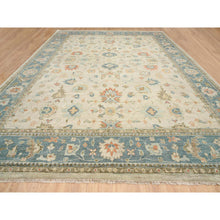 Load image into Gallery viewer, 13&#39;10&quot;x18&#39; Light Cream, Soft Wool Hand Knotted, Oushak With Floral Design Supple Collection Thick And Plush, Oversized Oriental Rug FWR387180