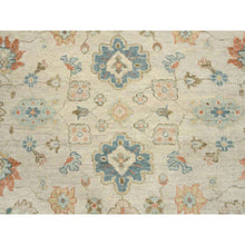 Load image into Gallery viewer, 13&#39;10&quot;x18&#39; Light Cream, Soft Wool Hand Knotted, Oushak With Floral Design Supple Collection Thick And Plush, Oversized Oriental Rug FWR387180