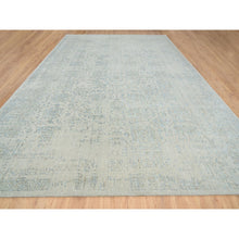 Load image into Gallery viewer, 12&#39;x17&#39;10&quot; Gray With Touches Of Blue, Jacquard Hand Loomed, Tabriz Design Wool And Plant Based Silk, Oversized Oriental Rug FWR387270