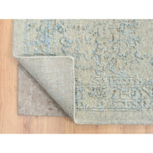 Load image into Gallery viewer, 12&#39;x17&#39;10&quot; Gray With Touches Of Blue, Jacquard Hand Loomed, Tabriz Design Wool And Plant Based Silk, Oversized Oriental Rug FWR387270