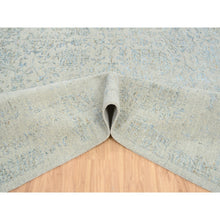 Load image into Gallery viewer, 12&#39;x17&#39;10&quot; Gray With Touches Of Blue, Jacquard Hand Loomed, Tabriz Design Wool And Plant Based Silk, Oversized Oriental Rug FWR387270