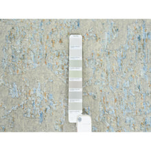 Load image into Gallery viewer, 12&#39;x17&#39;10&quot; Gray With Touches Of Blue, Jacquard Hand Loomed, Tabriz Design Wool And Plant Based Silk, Oversized Oriental Rug FWR387270