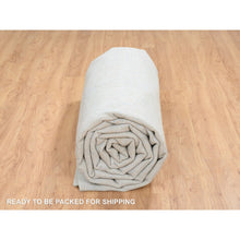 Load image into Gallery viewer, 12&#39;x17&#39;10&quot; Gray With Touches Of Blue, Jacquard Hand Loomed, Tabriz Design Wool And Plant Based Silk, Oversized Oriental Rug FWR387270