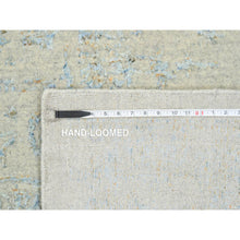 Load image into Gallery viewer, 12&#39;x17&#39;10&quot; Gray With Touches Of Blue, Jacquard Hand Loomed, Tabriz Design Wool And Plant Based Silk, Oversized Oriental Rug FWR387270